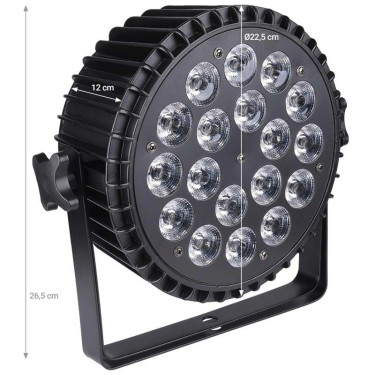 Alu Quad Par 18x6W Light4me na wynajem RGBW reflektor sceniczny