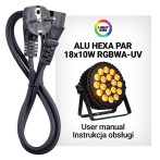 Alu Quad Par 18x6W Light4me na wynajem RGBW reflektor sceniczny